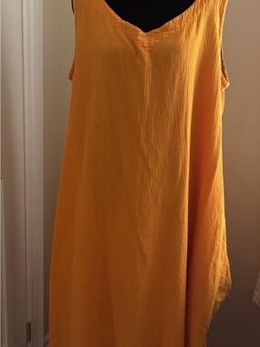 Oh my Gauze Designer Sleeveless Orange Women's Maxi Dress XL